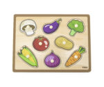 Wooden Knob Puzzle - Vegetables