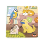 Wooden Knob Puzzle - Pets
