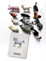 12 Mini Farm models with corresponding cards