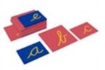 Lower Case Cursive Sandpaper Letters Only
